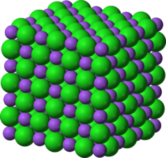 Chlorure de sodium, modèle compact